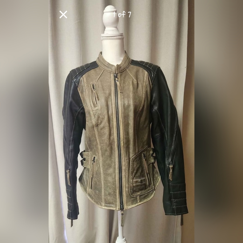 Harley-Davidson Black and Brown Leather Jacket